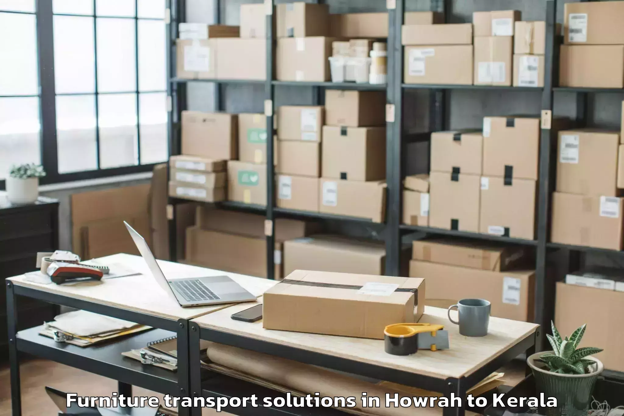 Trusted Howrah to Udumbanchola Furniture Transport Solutions